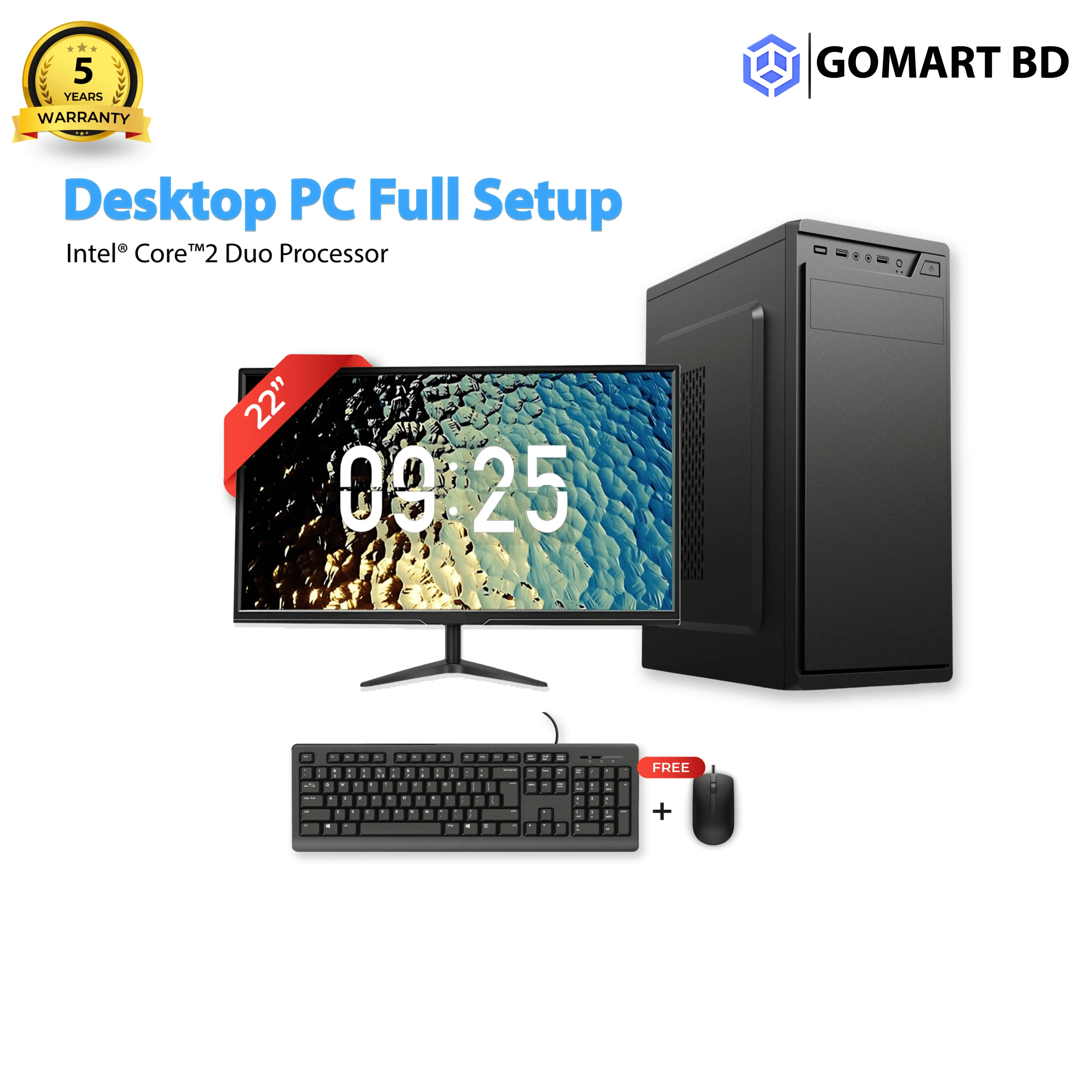 Intel Dual Core Desktop Computer Full Setup | Customizable 4-8GB RAM, 120GB SSD, 500GB-1TB HDD & Monitor | Affordable Budget Office & Gaming PC Windows 10 Pro 2025